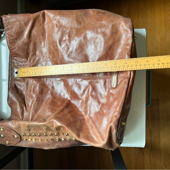 Cynthia Rowley Brown Slouchy Hobo Bag with Rose Detail - Picture 9 of 10